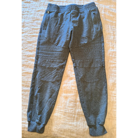 STAMPD GRAY JOGGERS WITH ZIPPER POCKETS; SIZE LARGE